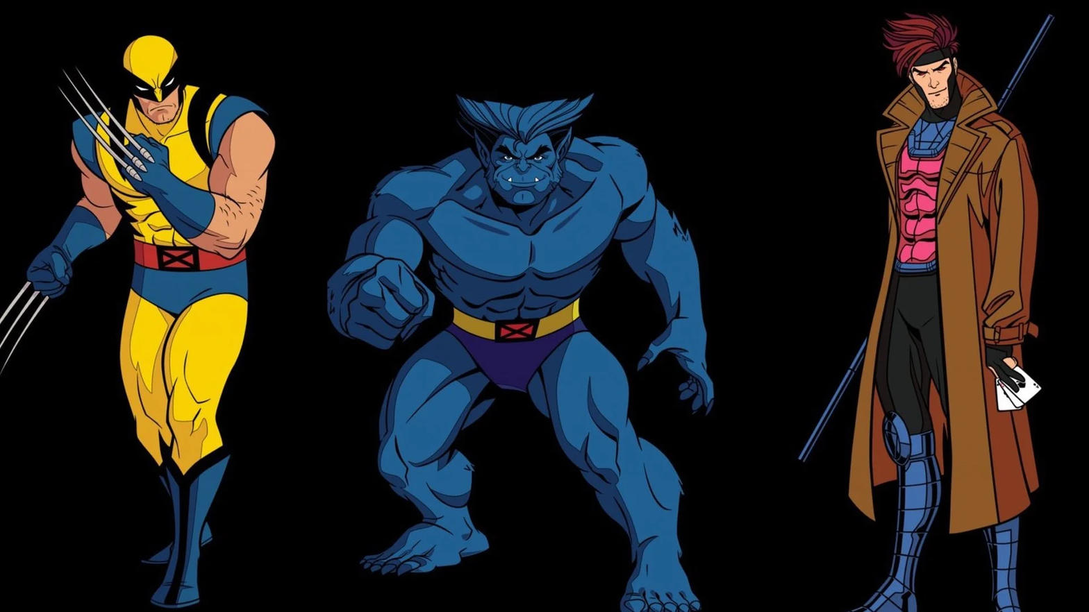 Agoro X-Men ’97 precious-metal character foils, including Wolverine and Gambit style artwork